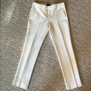 White mid rise work pants